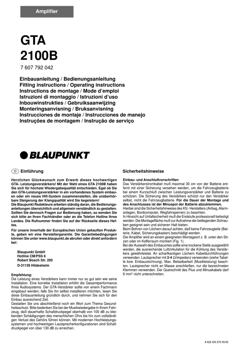 Blaupunkt GTA 2100 User manual