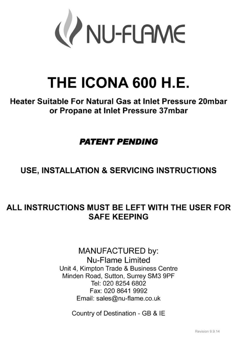 Nu-Flame The Icona 600 H.E. Use, installation & servicing instructions