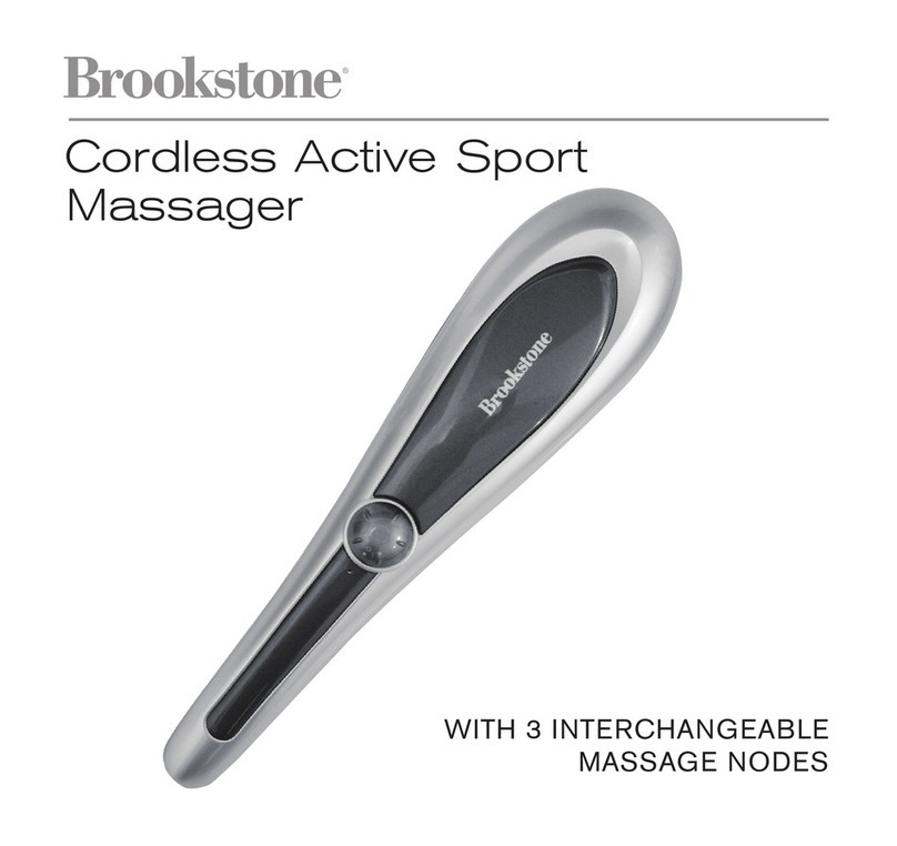 Brookstone Cordless Active SportMassager User manual