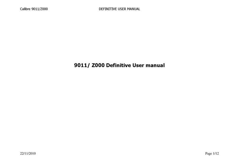 Calibre 9011/ Z000 user manual