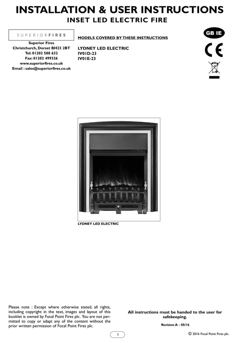 superior fires IV01D-23 Installation & user's instructions