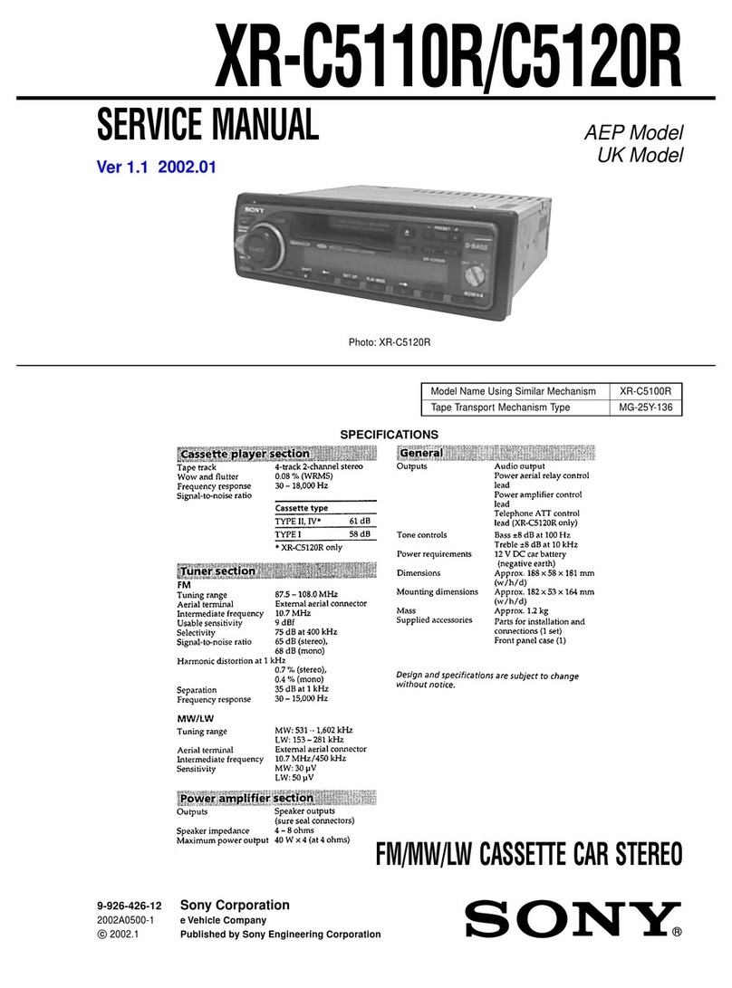 Sony XR-C5110R User manual