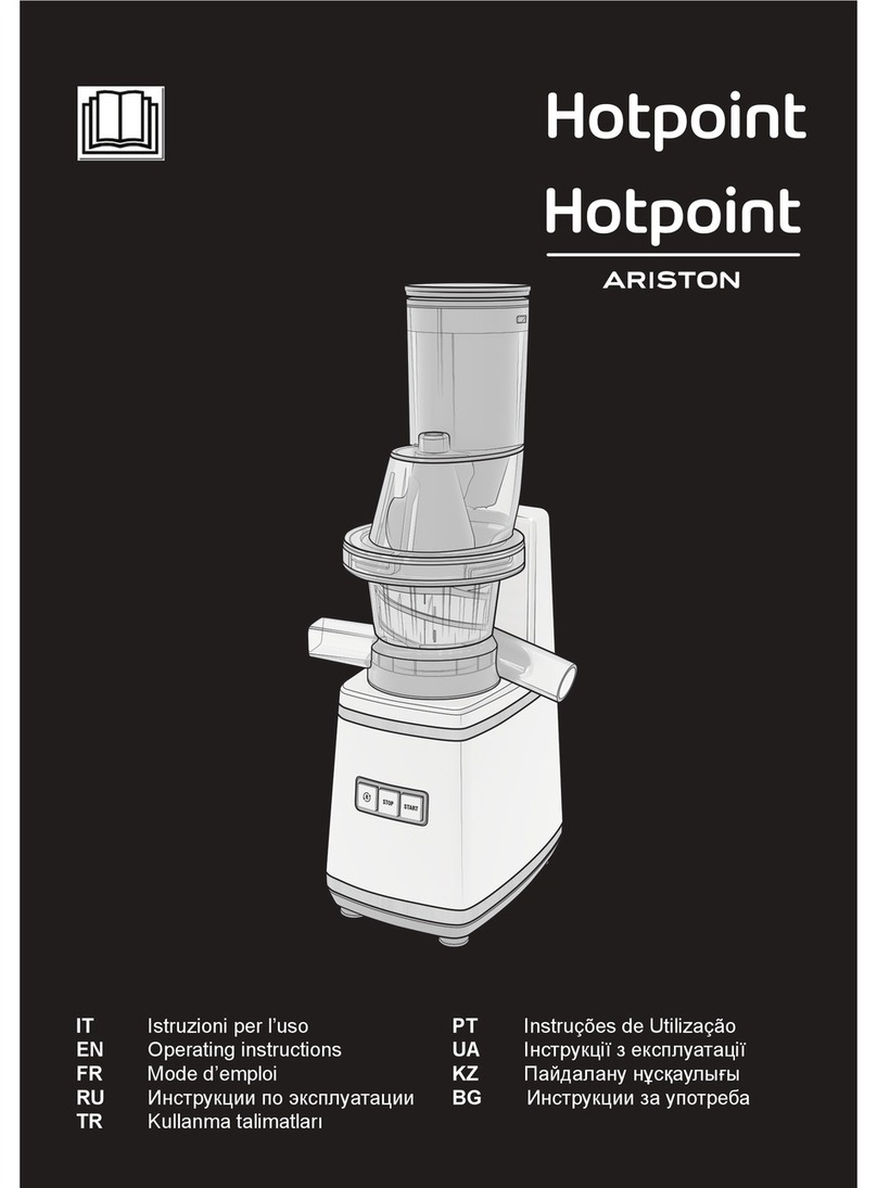 Hotpoint Ariston SJ 15XL UP0 operating instructions Hotpoint Ariston SJ 15XL UP0 operating instructions