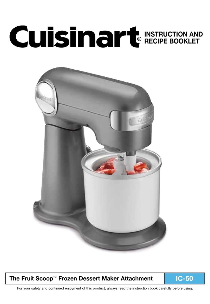 Cuisinart Fruit Scoop IC-50 Service manual