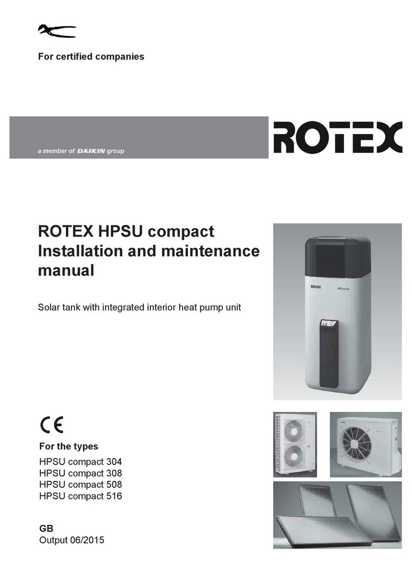 Rotex HPSU compact 304 Installation and maintenance manual Rotex HPSU compact 304 Installation and maintenance manual