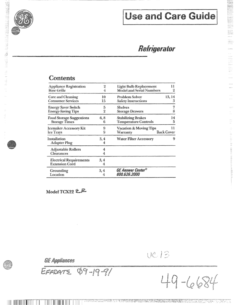 GEAppliances TCX22ZR User manual