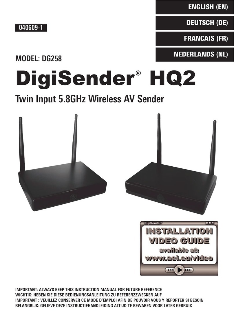 AEI Security & Communications DG258 igiSender HQ2 user manual