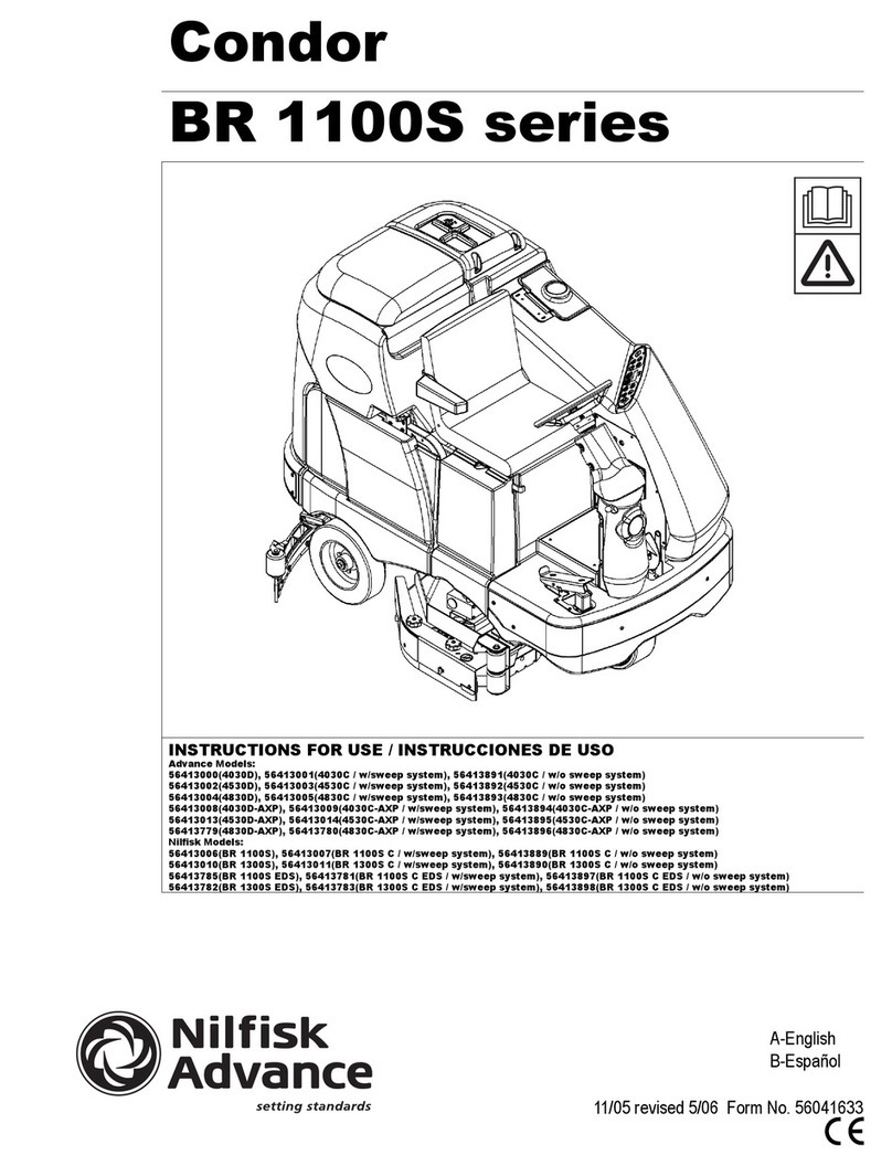 Nilfisk-Advance condor BR 1100S series User manual Nilfisk-Advance condor BR 1100S series User manual
