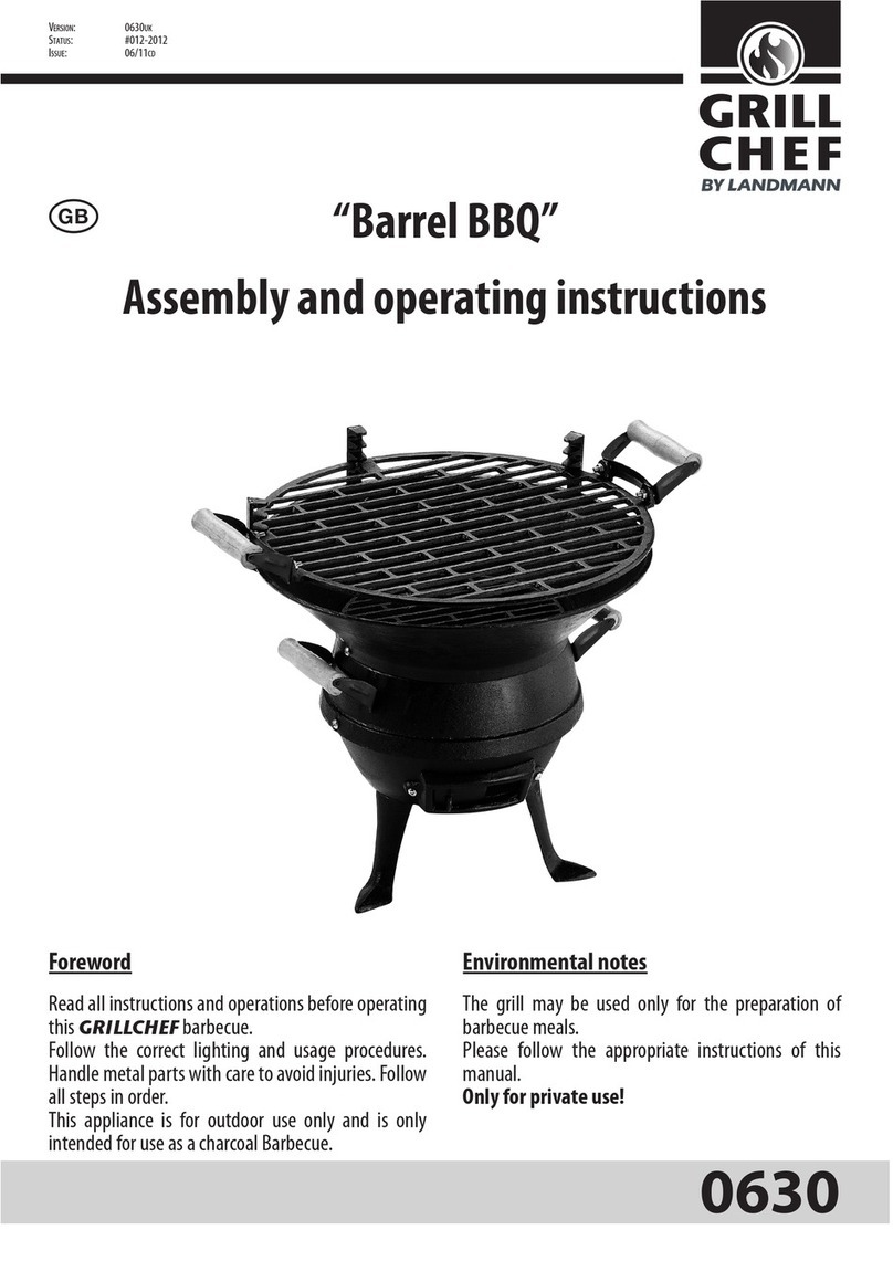 GrillChef Barrel BBQ User manual