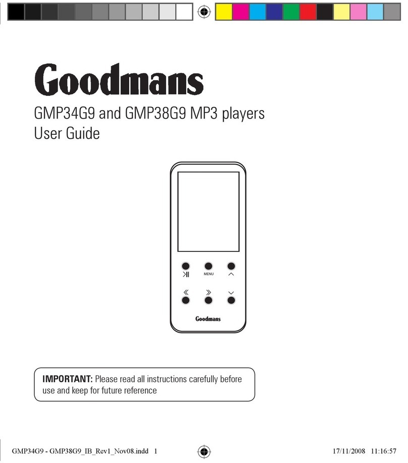 Goodmans GMP34G9 User manual Goodmans GMP34G9 User manual