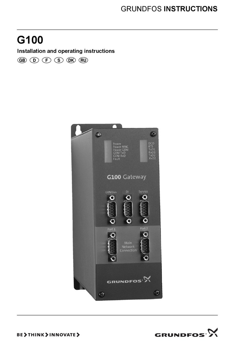 Grundfos G100 Installation and operating instructions