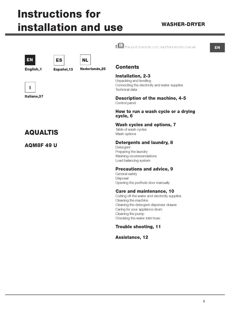 Hotpoint AQM8F 49 U User manual