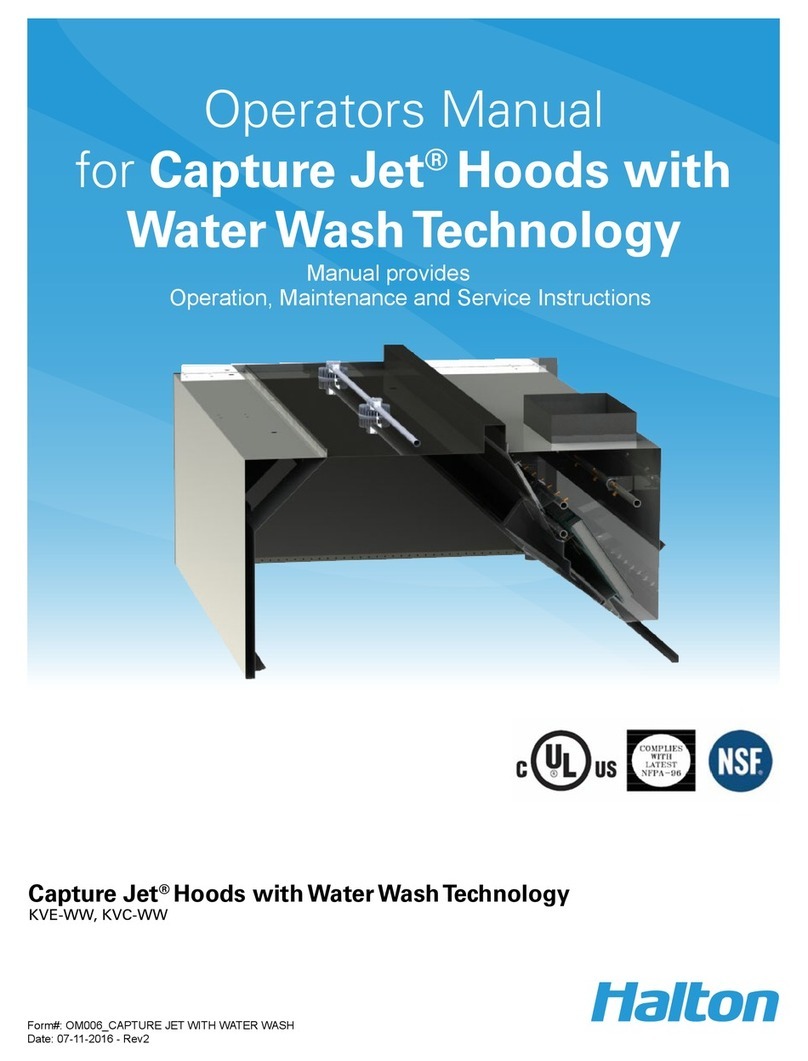 Halton Capture Jet KVE-WW Operator's manual