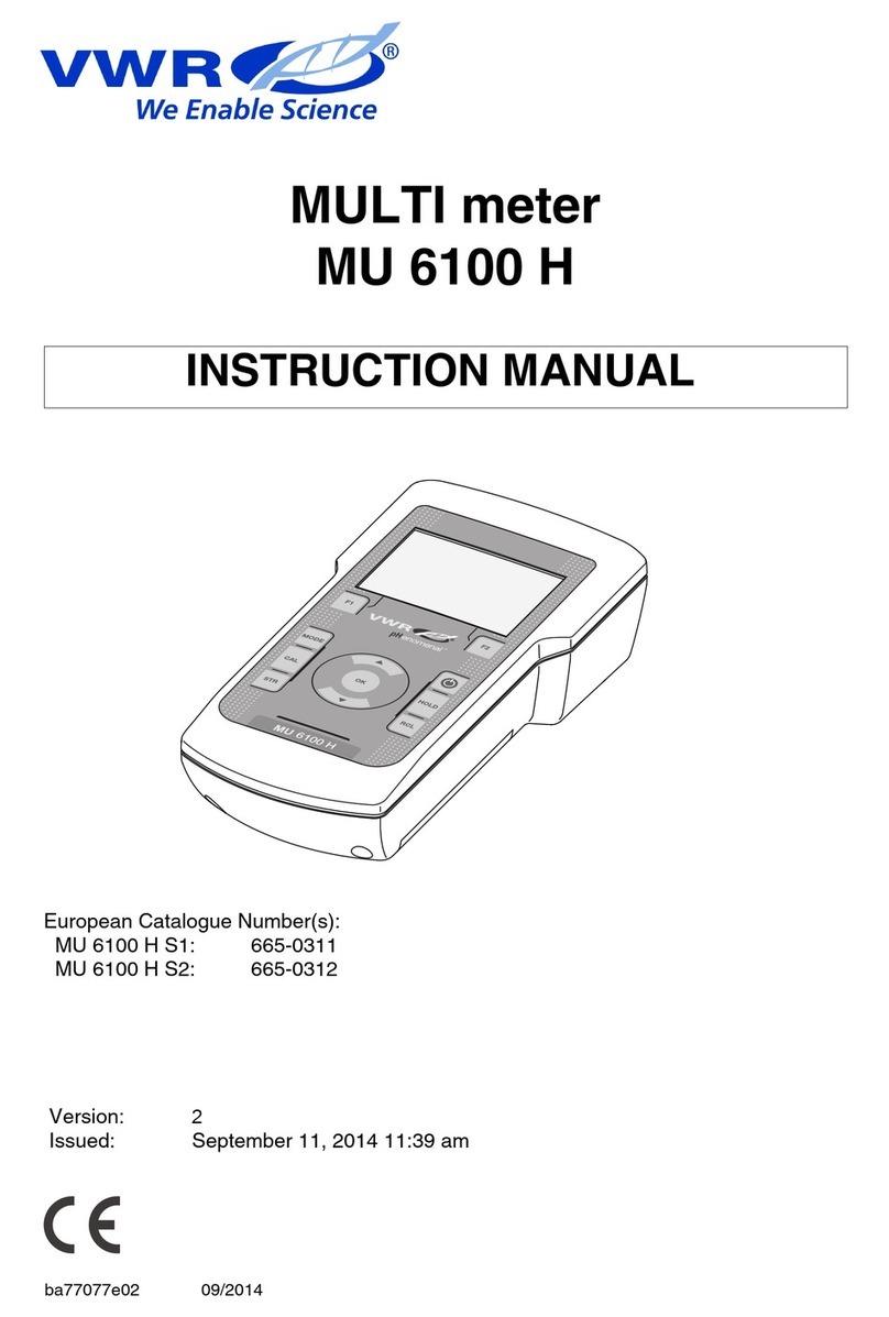VWR International MU 6100 H instruction manual