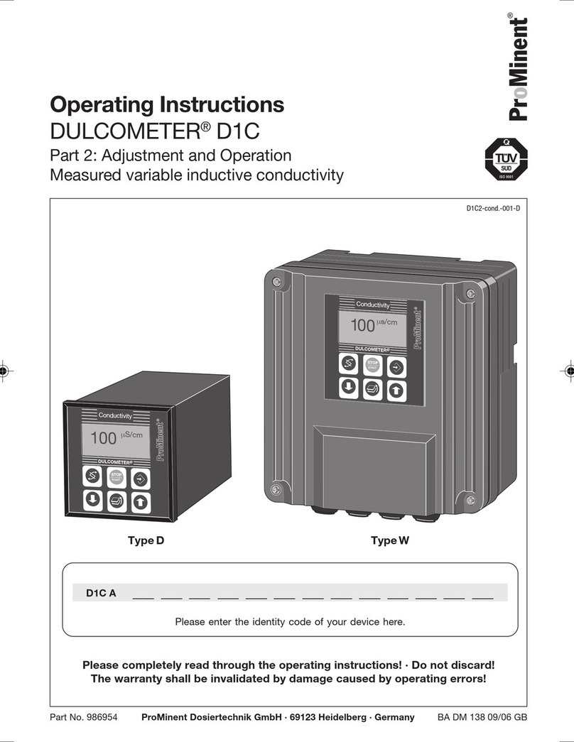 ProMinent DULCOMETER D1C Type D operating instructions