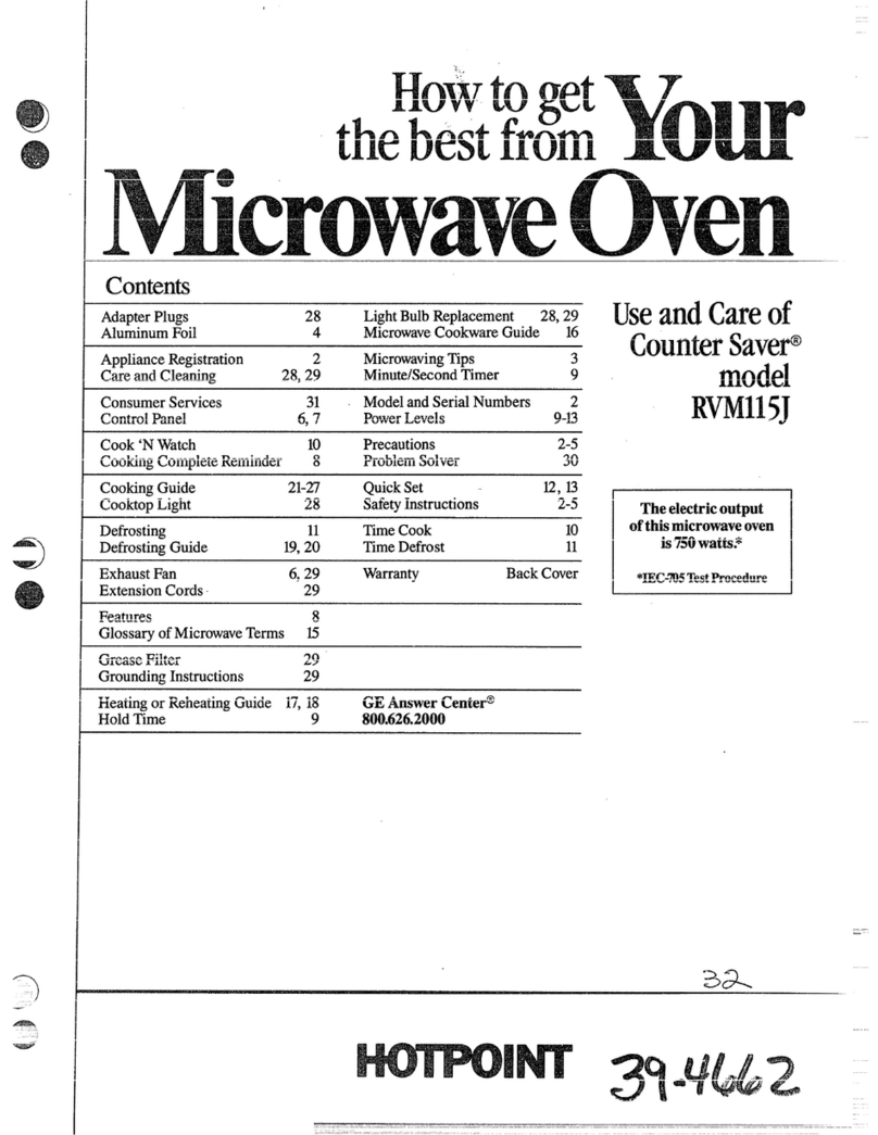 Hotpoint RVM115J User manual Hotpoint RVM115J User manual