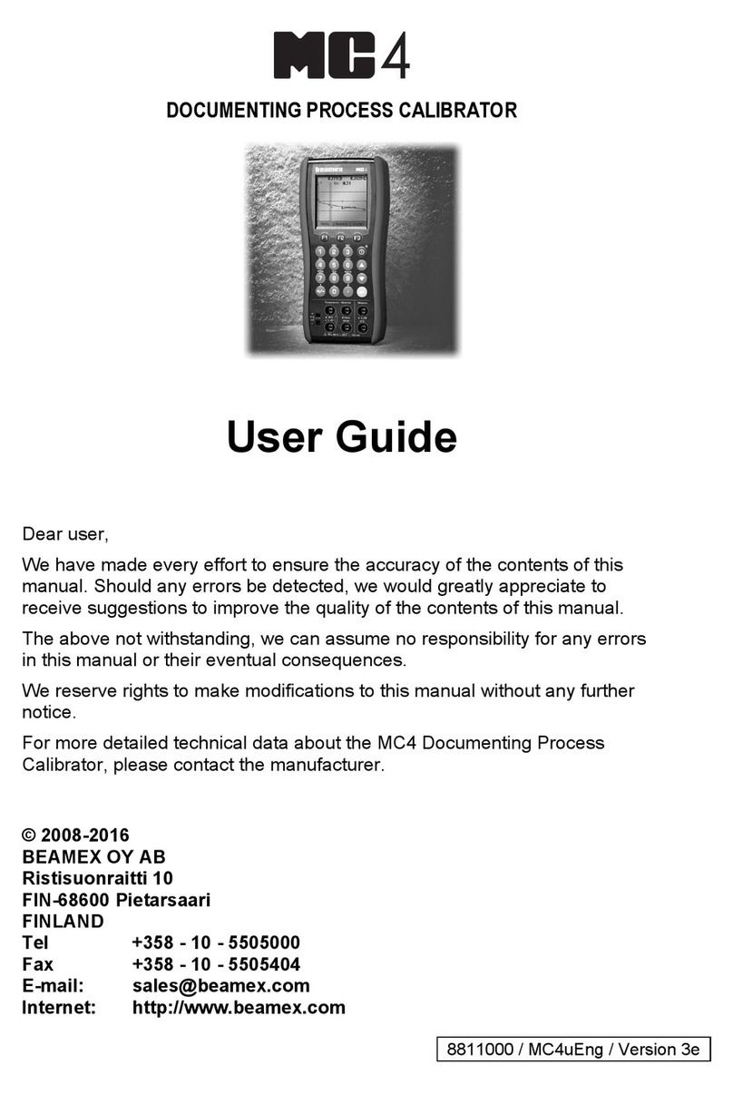 BEAMEX MC4 User manual BEAMEX MC4 User manual