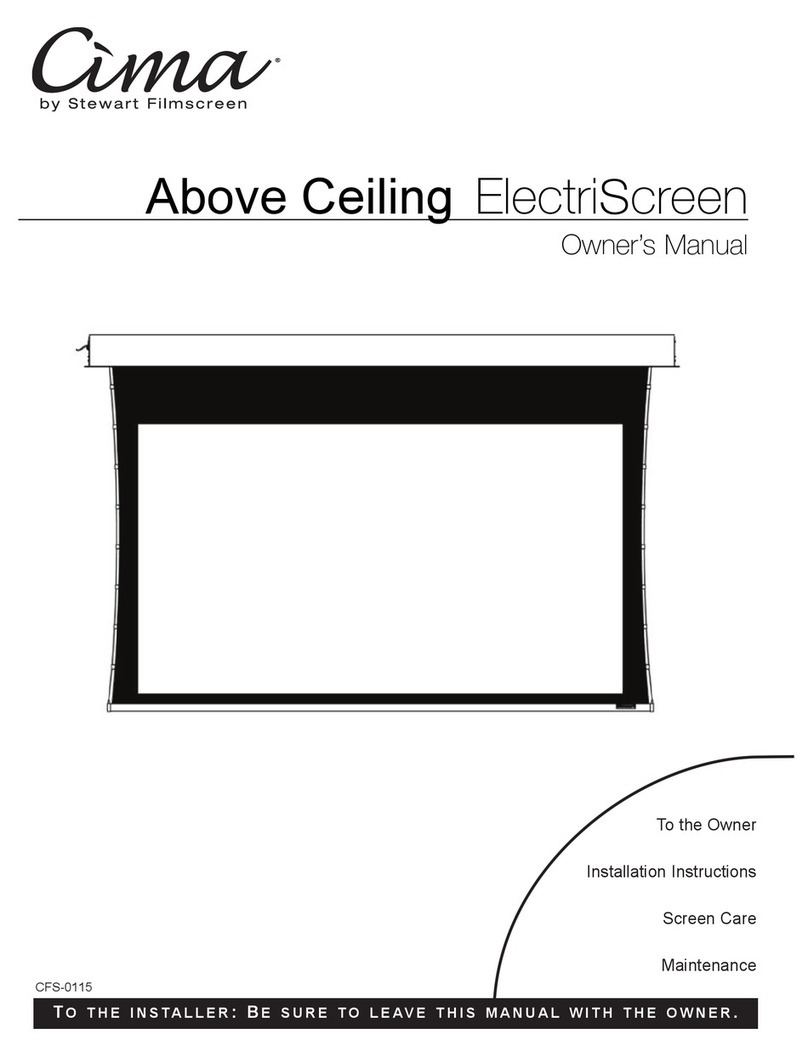 Cima Above Ceiling ElectriScreen User manual