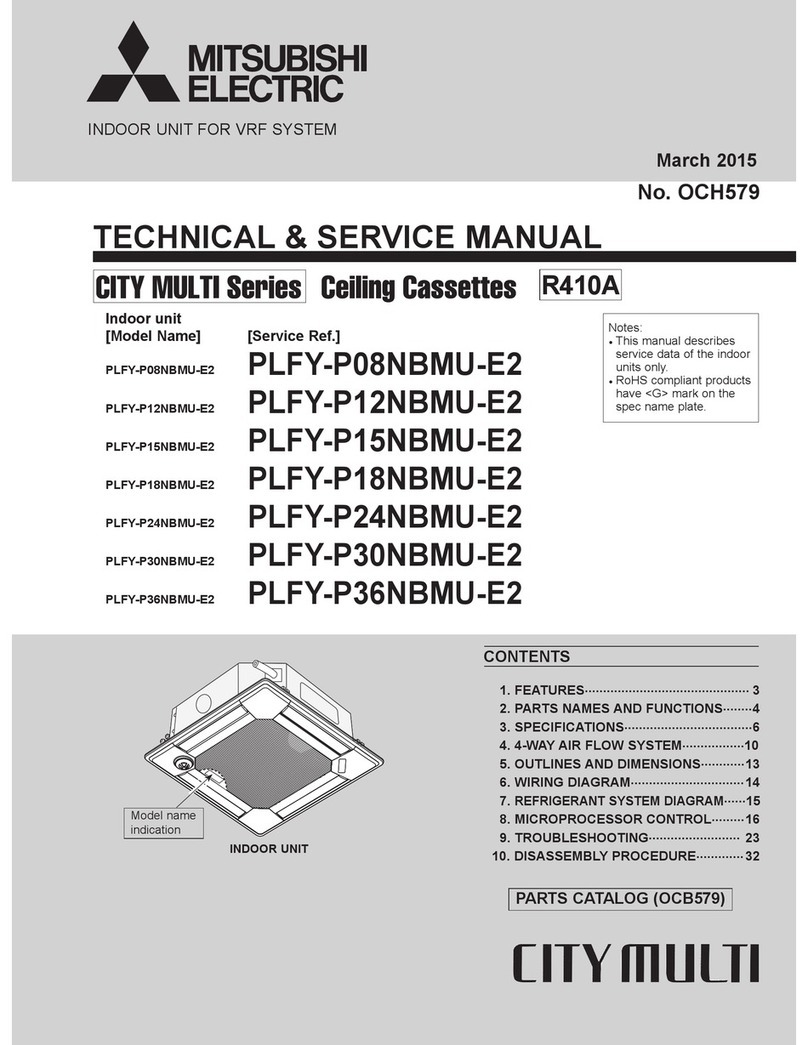 Mitsubishi Electric PLFY-P08NBMU-E2 Operating manual Mitsubishi Electric PLFY-P08NBMU-E2 Operating manual