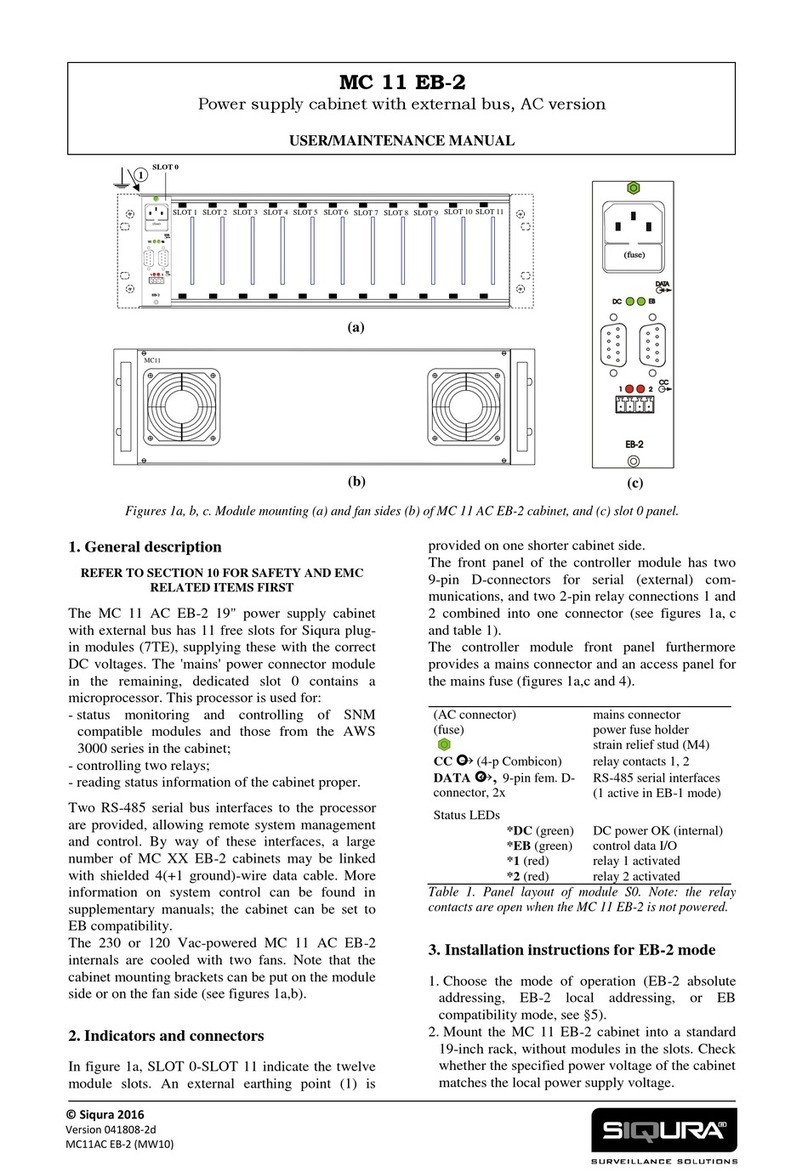 Siqura MC 11 User & maintenance manual