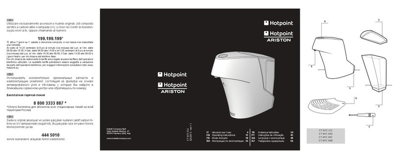Hotpoint Ariston CT NTC IW1 operating instructions