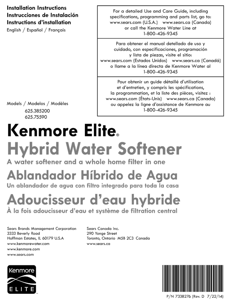 Kenmore 625.385200 installation instructions