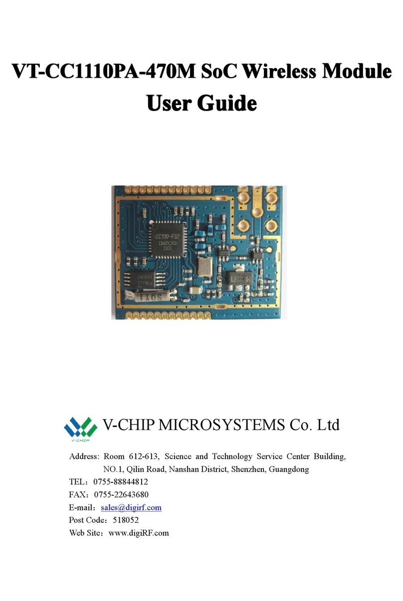 V-Chip Microsystems VT-CC1110PA-470M user guide V-Chip Microsystems VT-CC1110PA-470M user guide
