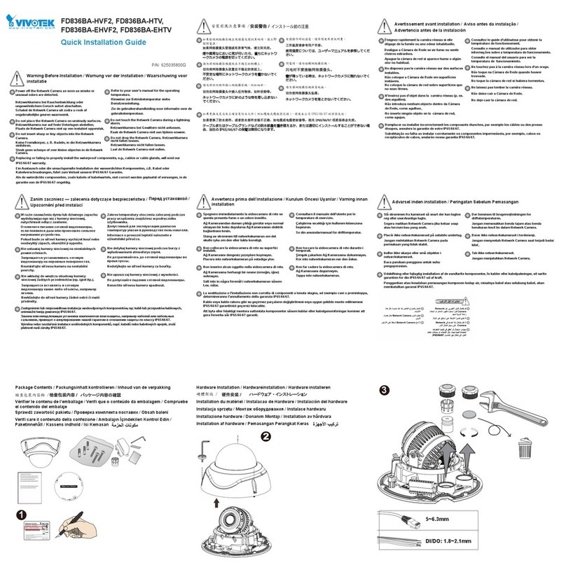 Vivotek FD836BA-HVF2 User manual