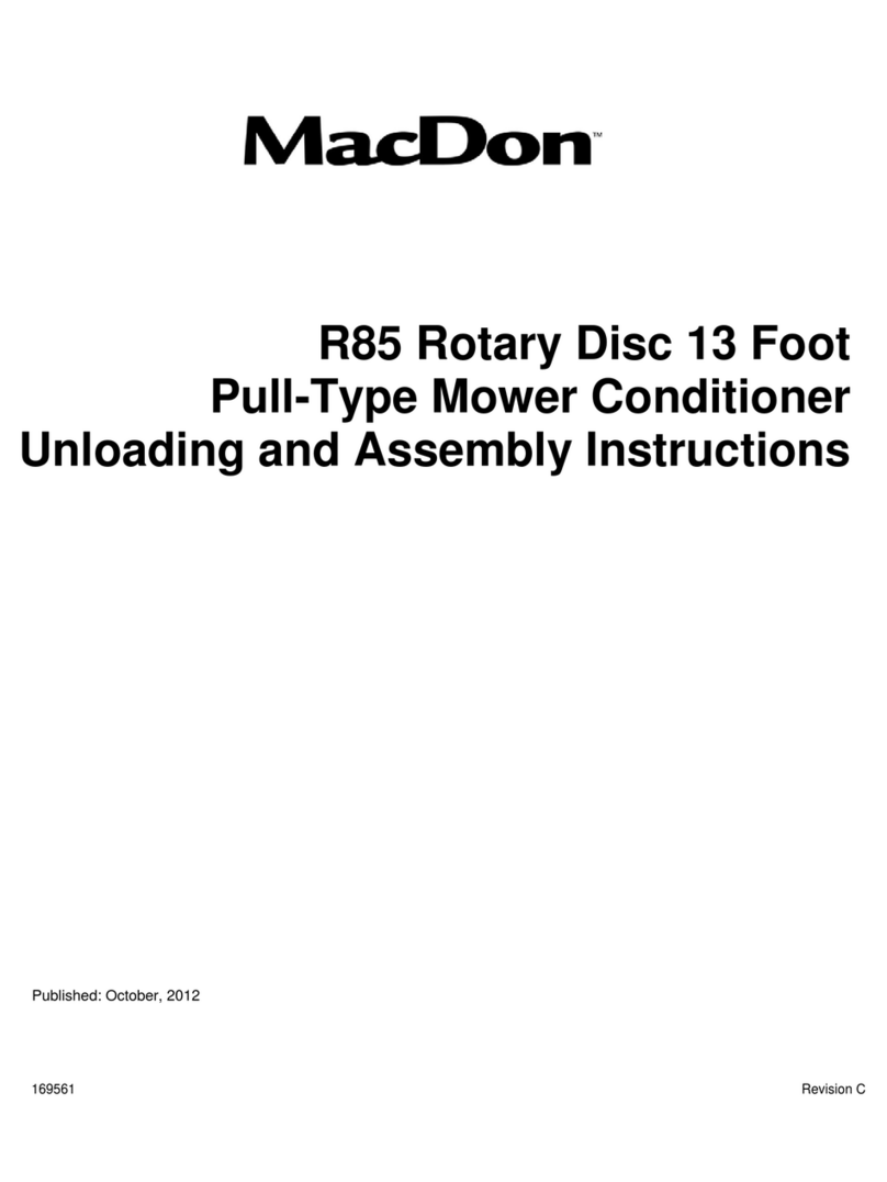 MacDon R85 User manual