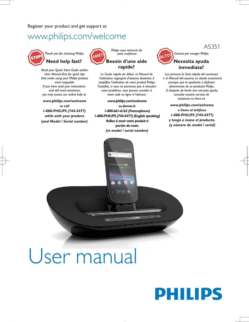 Philips Fidelio AS351 User manual