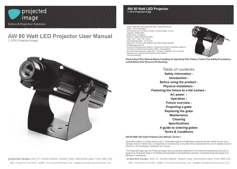 Projected Image AW 80 user manual