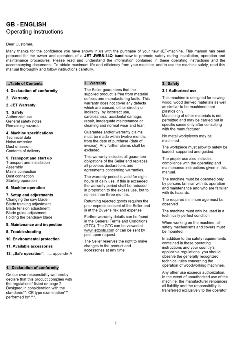 Jet JWBS-14Q User manual