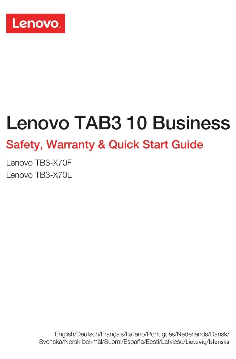 Lenovo TAB3 10 Business User manual Lenovo TAB3 10 Business User manual