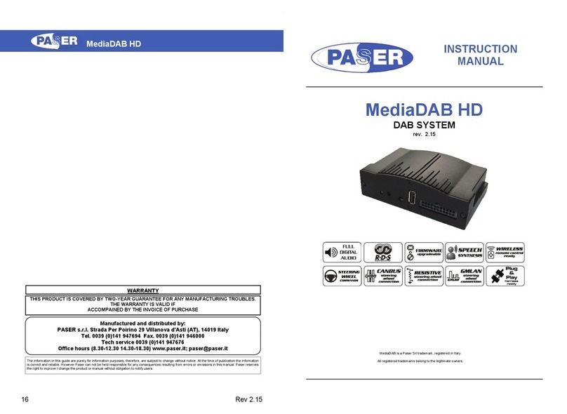 Paser meadiaDAB HD instruction manual