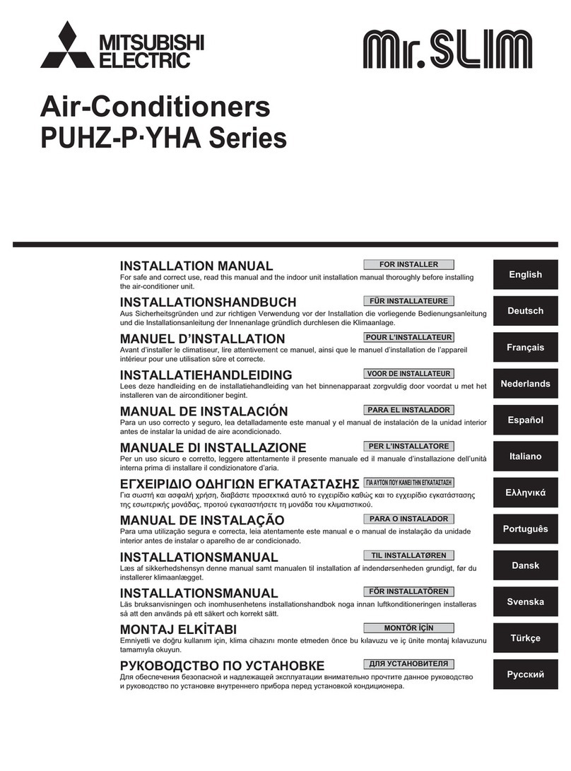 Mitsubishi Electric PUHZ-P-YHA Series User manual