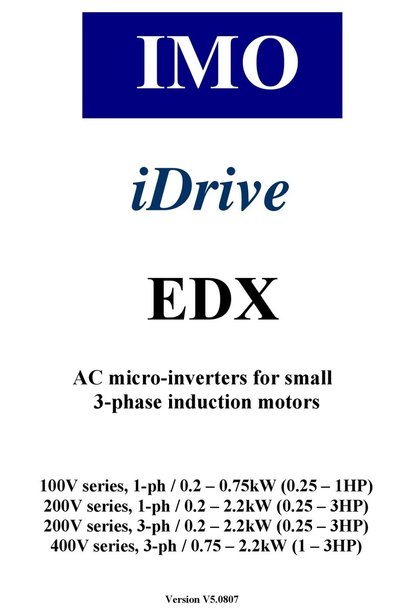 i-MO iDrive EDX 100V series 1-ph/0.2 - 0.75kW (0.25 -... User manual