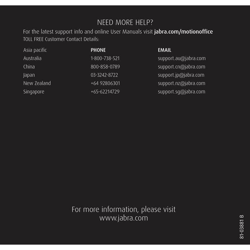 Jabra MOTION OFFICE Specification sheet Jabra MOTION OFFICE Specification sheet