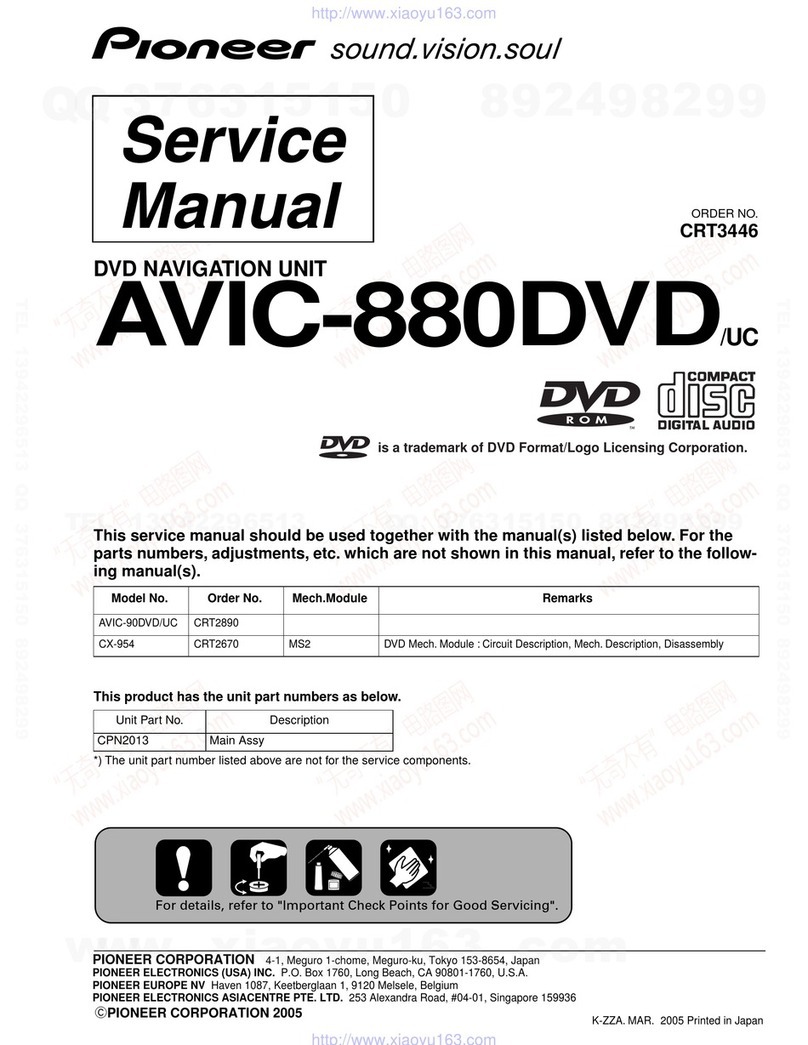 Pioneer AVIC-880DVD User manual