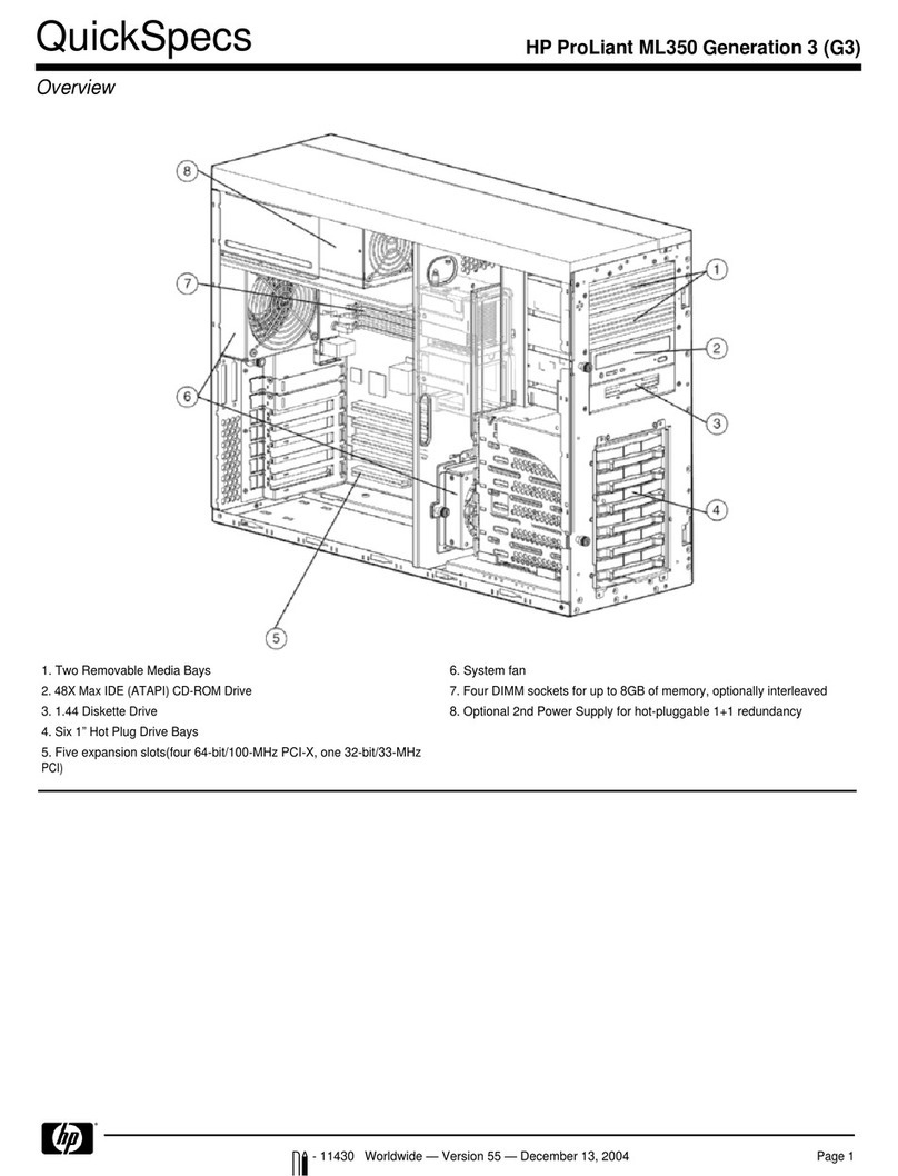HP ProLiant ML350 G3 User instructions