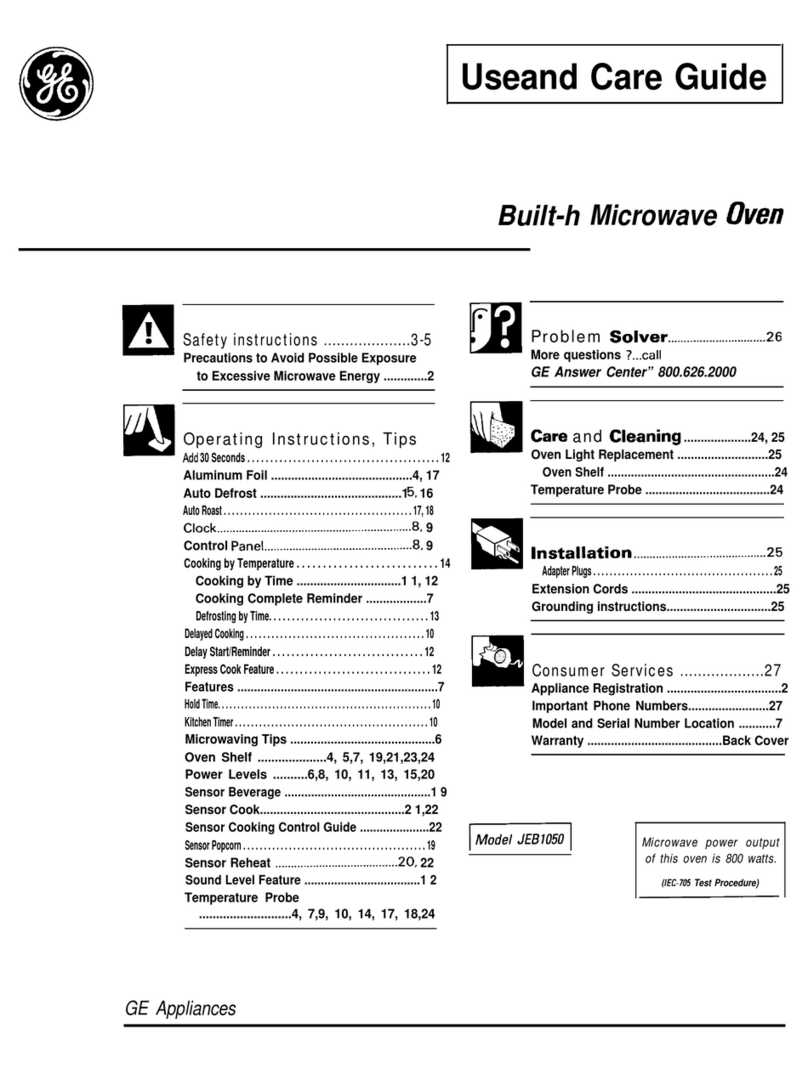 GE JEB1050 User manual