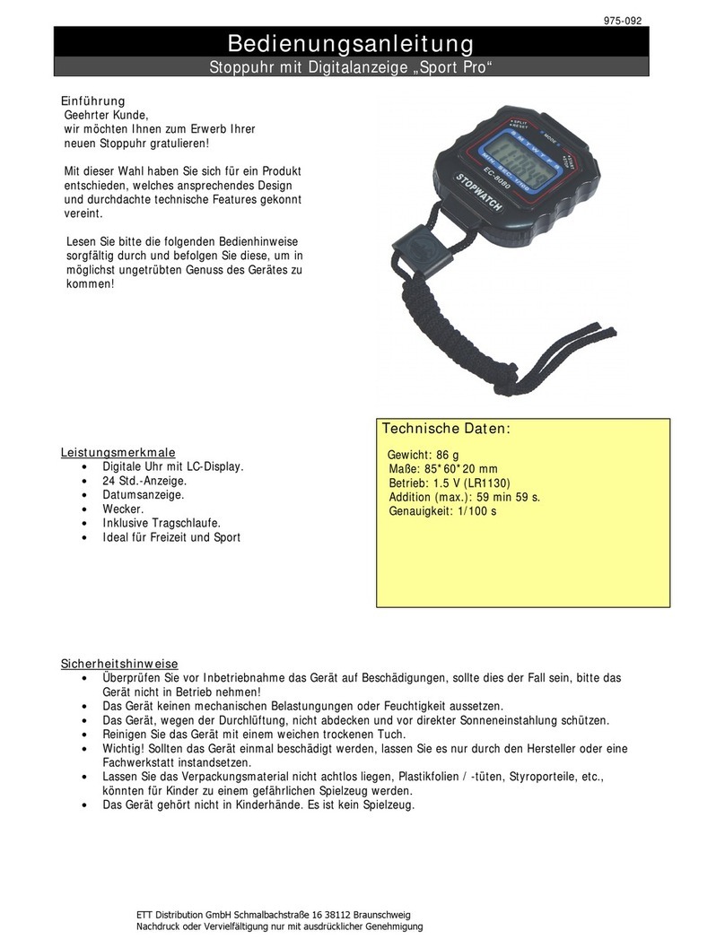 Stoppuhr EC-8080 Reference manual