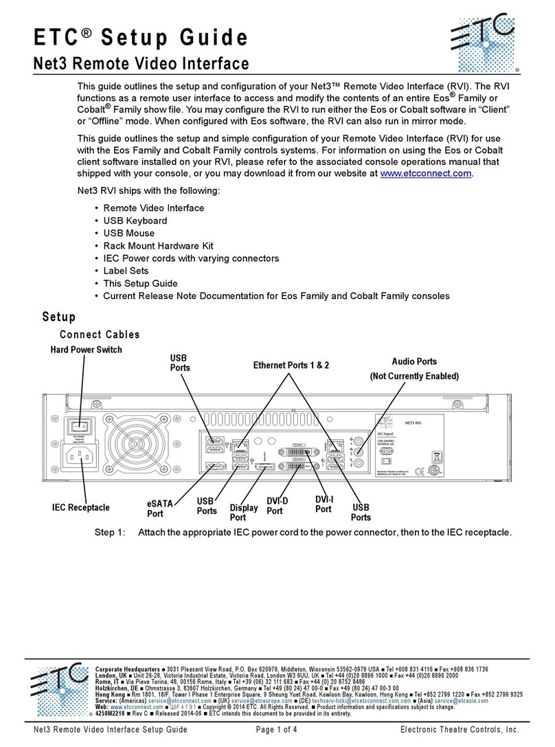ETC Net3 Conductor Setup guide