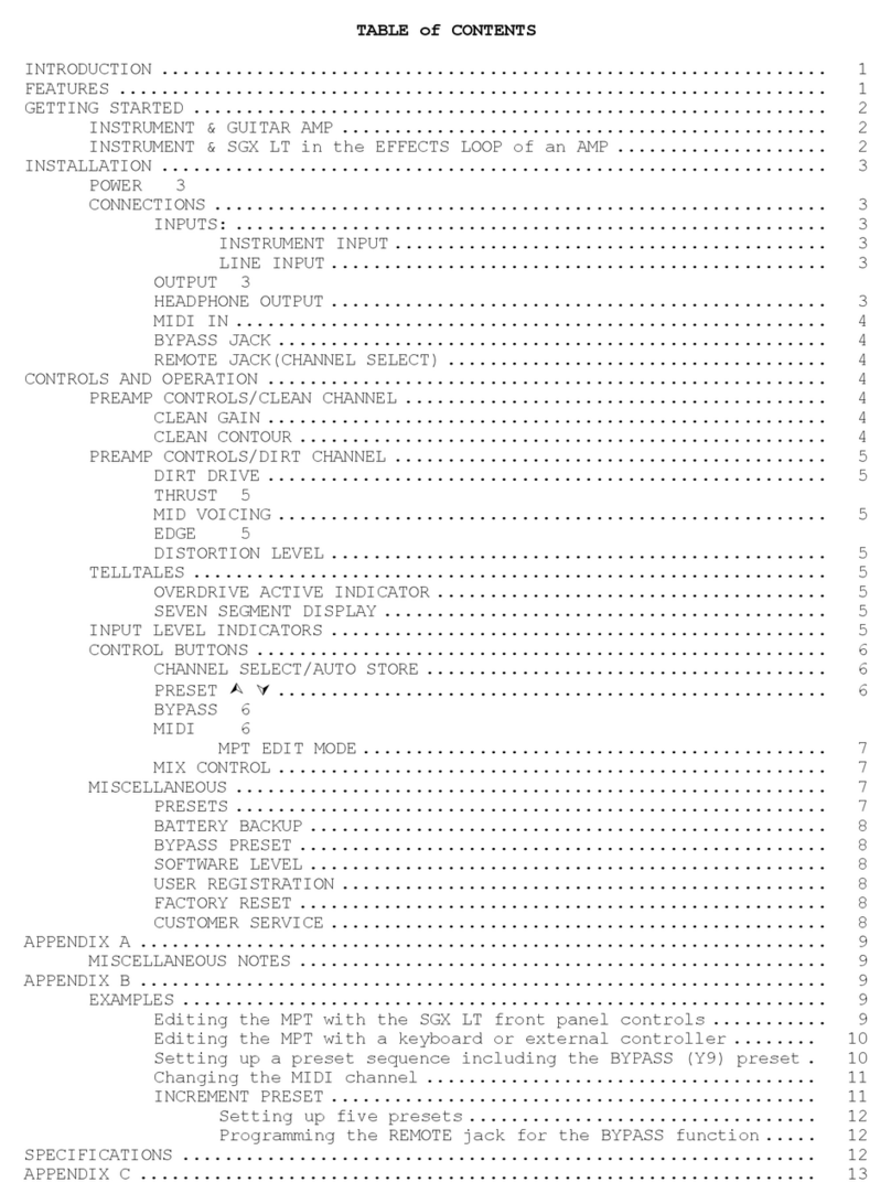 Art SGX LT User manual