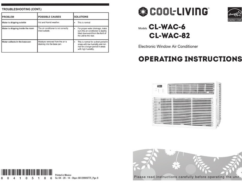 Cool-Living CL-WAC-82 User manual