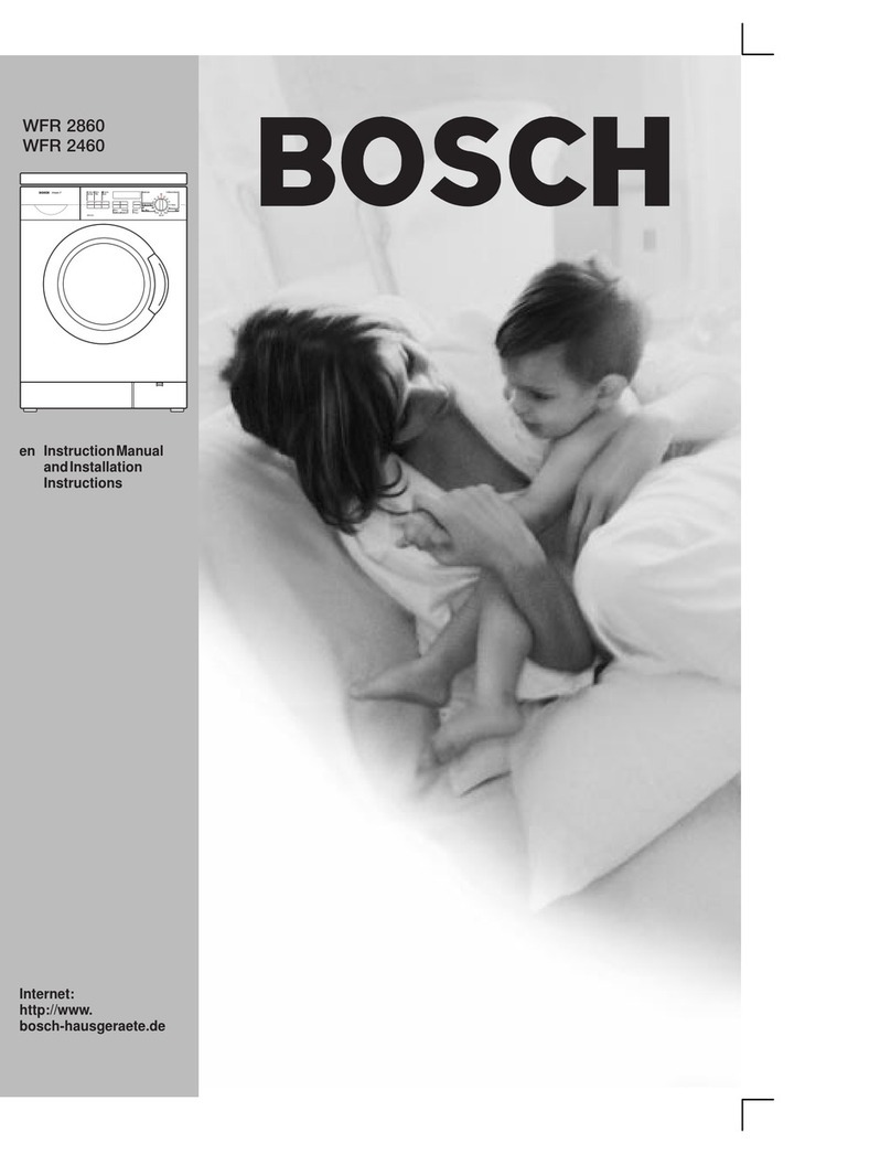 Bosch Axxis+ WFR 2460 Instruction manual and installation instructions Bosch Axxis+ WFR 2460 Instruction manual and installation instructions