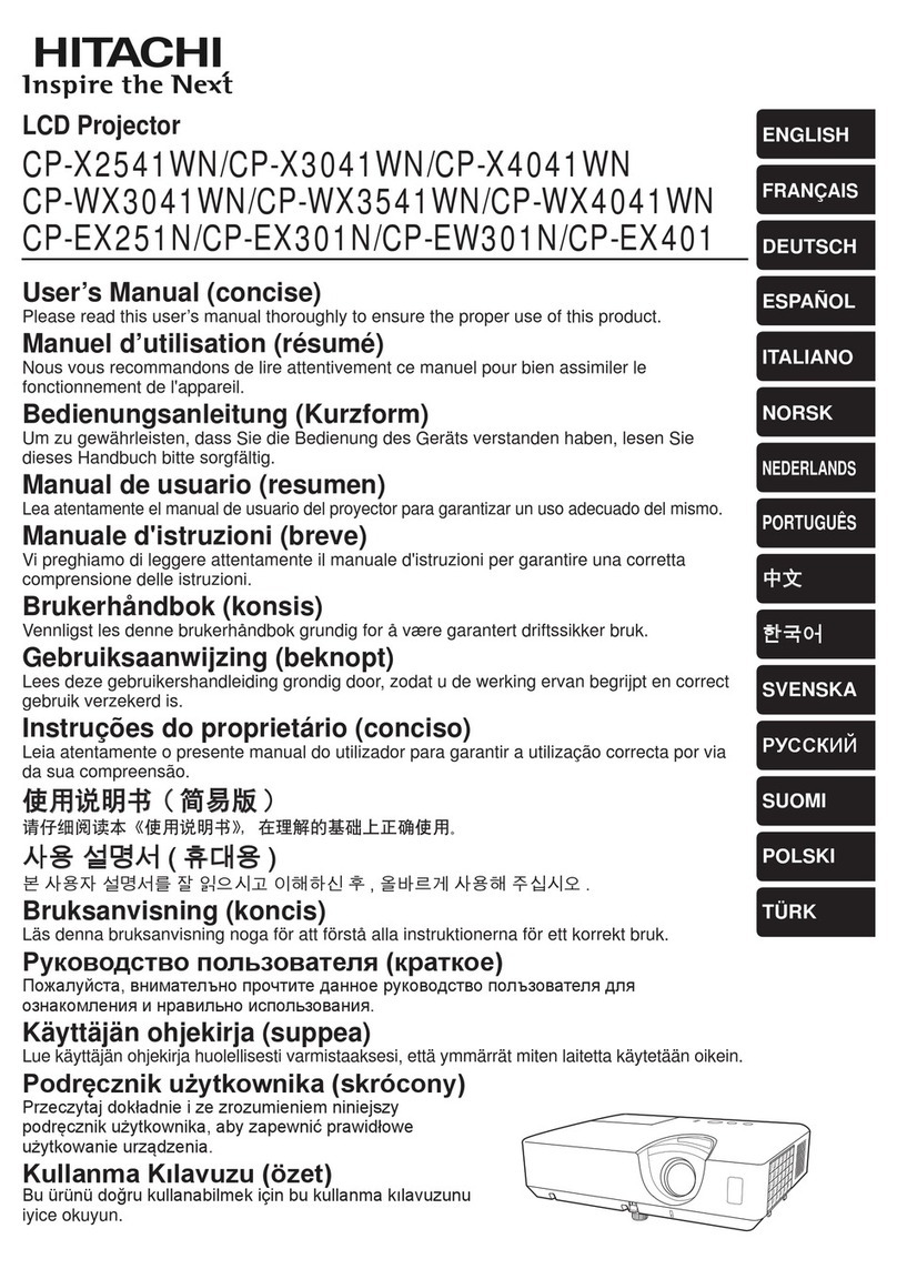 Hitachi CP-EX401 User manual Hitachi CP-EX401 User manual