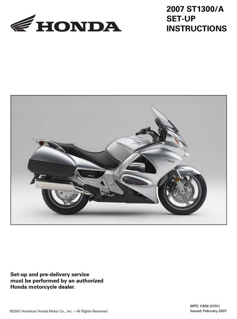 Honda st1300/a 2007 Setup instructions