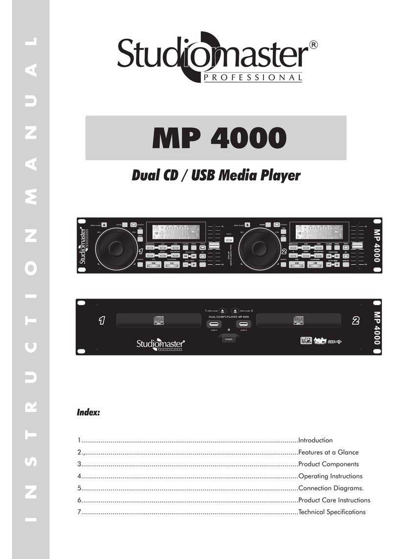 Studiomaster MP 4000 operating instructions