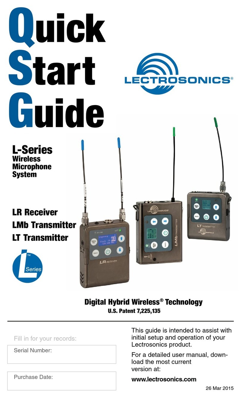 Lectrosonics L series quick start guide