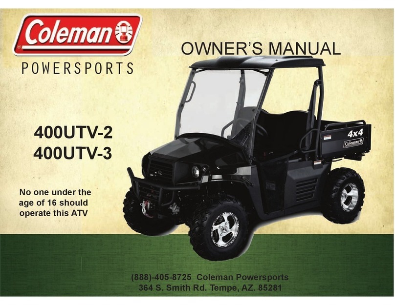 Coleman 400UTV-3 owner's manual